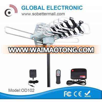 Amplified Outdoor Antenna HDTV antenna 150 miles range with wireless remote omni digital tv antenna