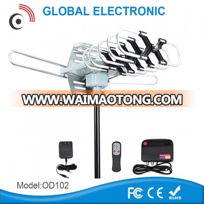 UHF/VHF/FM 150 Miles Outdoor Antenna TV with 360 turning degree Digital tv antenna ,hot sell in American